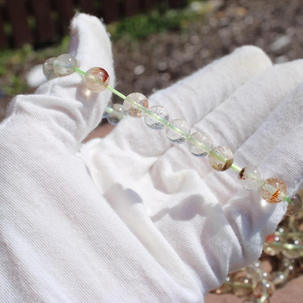 Clear Quartz Bracelet – Natural Crystal Stretch Bracelet – Handmade Gemstone